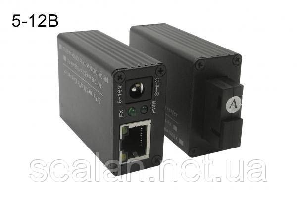 Медіаконвертер MINI живлення 5-12 вольт 1Gb 1310 1SC.WDM + 1RJ45 TK-link