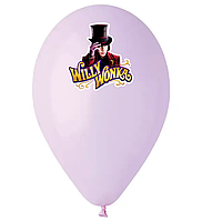 Наклейка на шар "Віллі Вонка. Чарлі та шоколадна фабрика" лого + герой 18"  (без кульки)