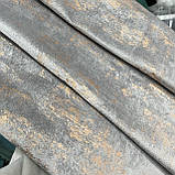 Турецький комплект оксамитових штор на тасьмі Розмір 150х270см Колір Сірий, фото 2