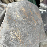 Турецький комплект оксамитових штор на тасьмі Розмір 150х270см Колір Сірий, фото 5