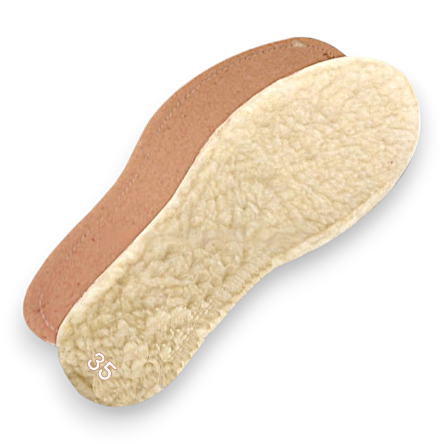 Устілки для взуття Овчина на кожкартоні 35 розмір 22.5 см, фото 1