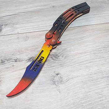 Сувенірний ніж-метелик CS GO Дерев'яний Ніж метелик Butterfly Knife (KG-11839)