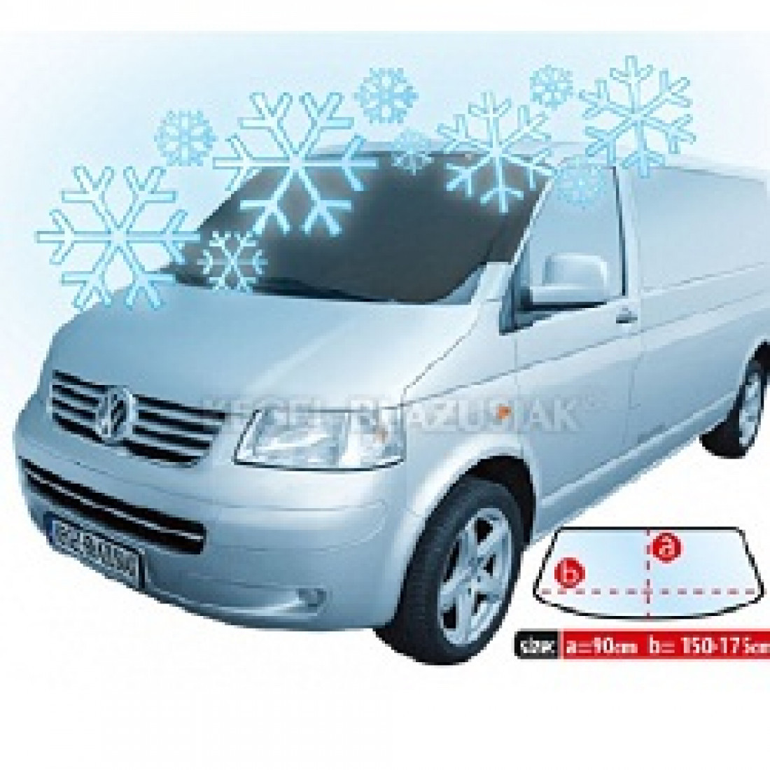 Чохол захисний від замерзання на лобове скло автомобіля 90 см Х 150-175 см, фото 1