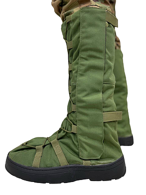 Бахіли водозахисні на взуття OVER BOOT олива, фото 3