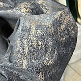 Турецький комплект оксамитових штор на тасьмі з підхватами Розмір 200х280см  Колір Графіт, фото 5