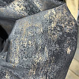 Турецький комплект оксамитових штор на тасьмі з підхватами Розмір 200х280см  Колір Графіт, фото 6