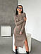 Вʼязана сукня AO401 Бежева Oversize S-L, фото 6