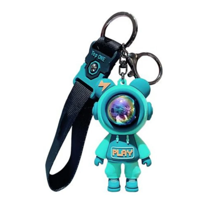 Силіконовий брелок Космонавт MASK PLAY Бірюзовий (KG-11841), фото 1