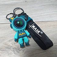 Силіконовий брелок Космонавт MASK PLAY Бірюзовий (KG-11841), фото 2