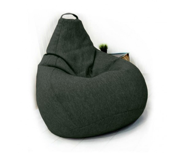 Крісло-груша рогожка сіро-зелений KatyPuf XL 125x90