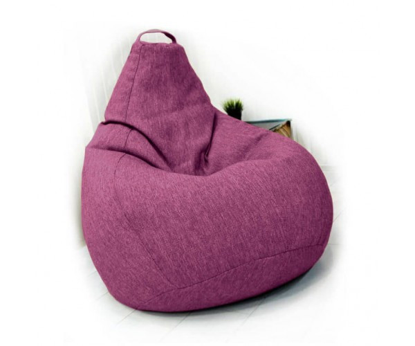 Крісло-груша рогожка рожевий KatyPuf L 100x75