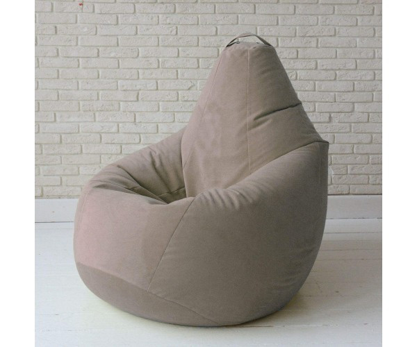 Крісло-груша велюр бежевий KatyPuf XXL 140x100