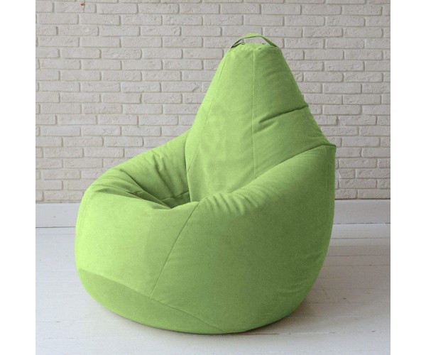 Крісло-груша велюр салатовий KatyPuf L 100x75
