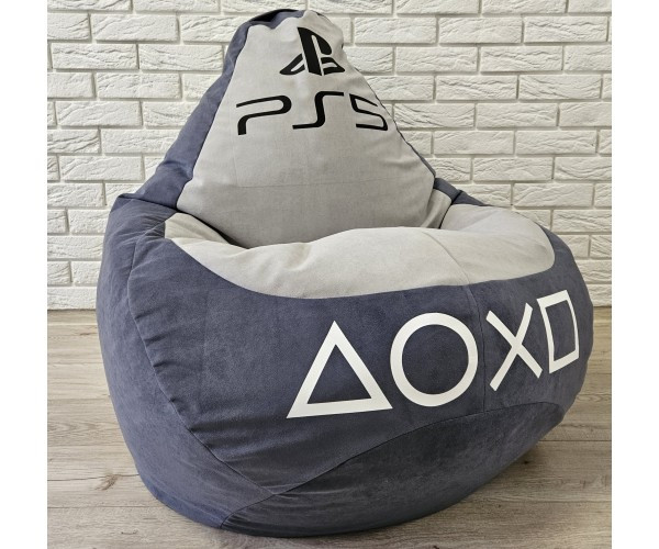 Крісло-груша велюр PlayStation KatyPuf XL 125x90