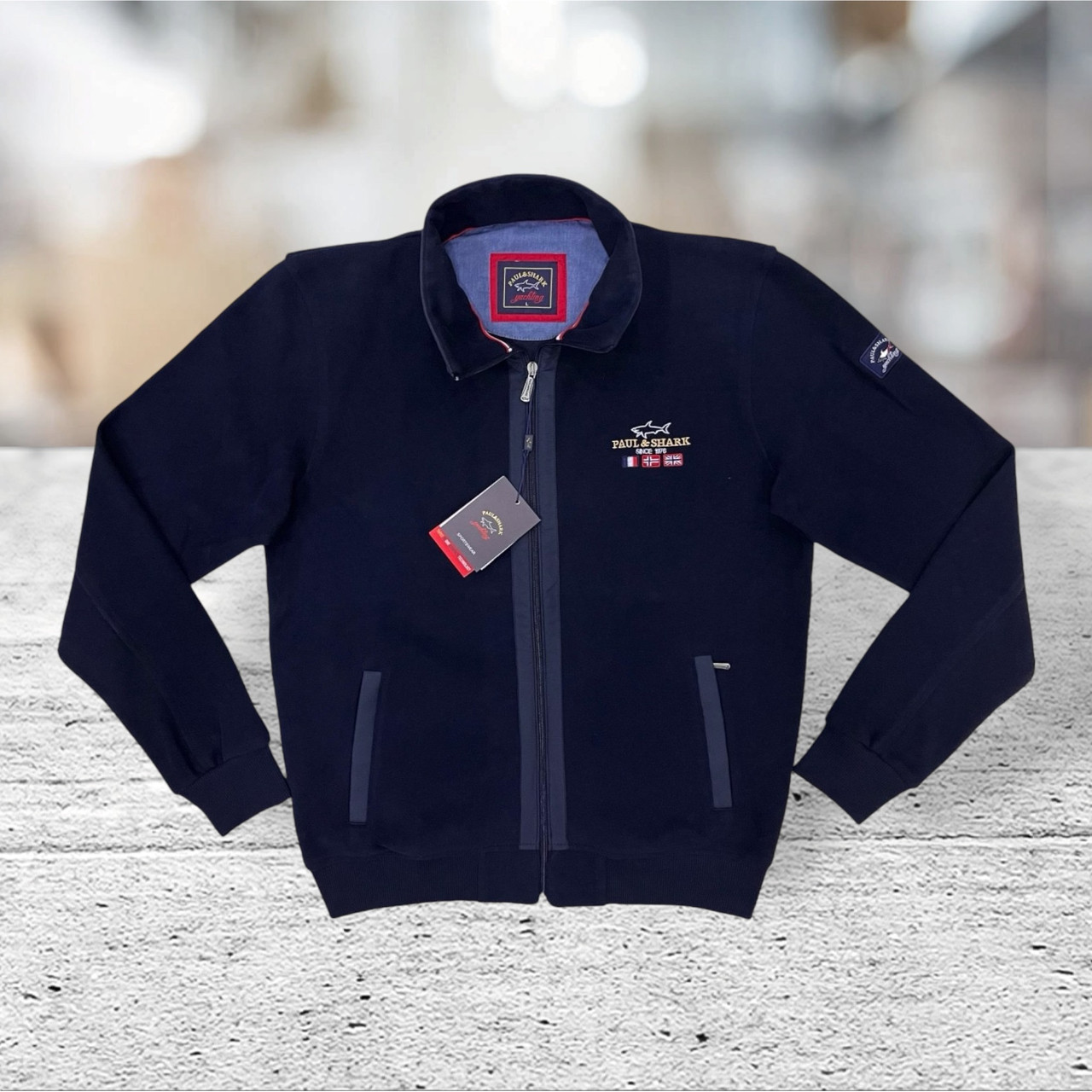 Пуловер чоловічий брендовий Navy Blue (PS7634) - синій