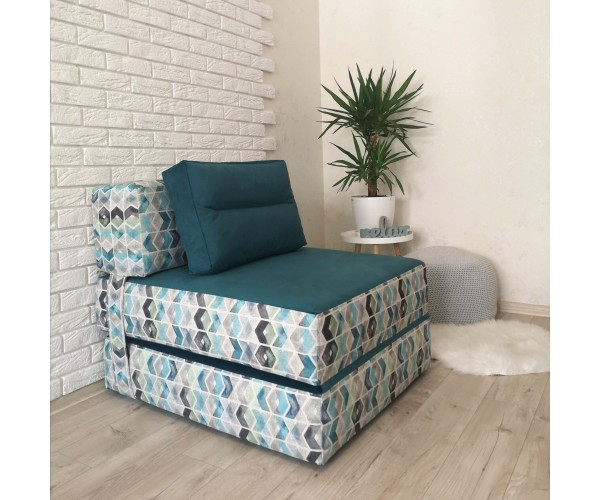 Диван-трансформер велюр "Ромб" KatyPuf 140х90, фото 1