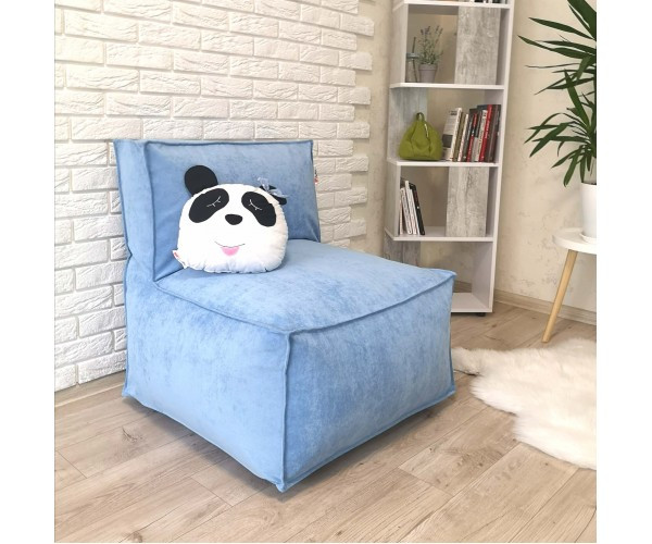 Модульне крісло велюр блакитне KatyPuf