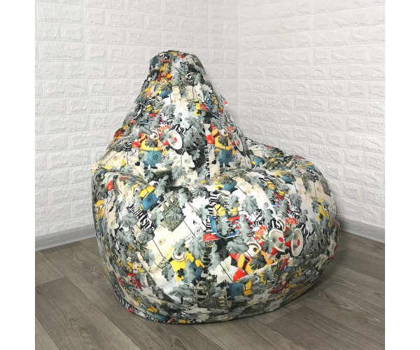 Крісло-груша велюр "Посіпака" KatyPuf L 100x75