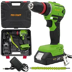 Шурупокрут акумуляторний Procraft PA18LiN DFR (безщітковий) (1 АКБ і з/п)