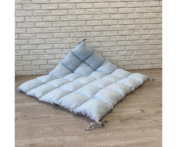 Об'ємний килимок для вігвама блакитний, фото 1