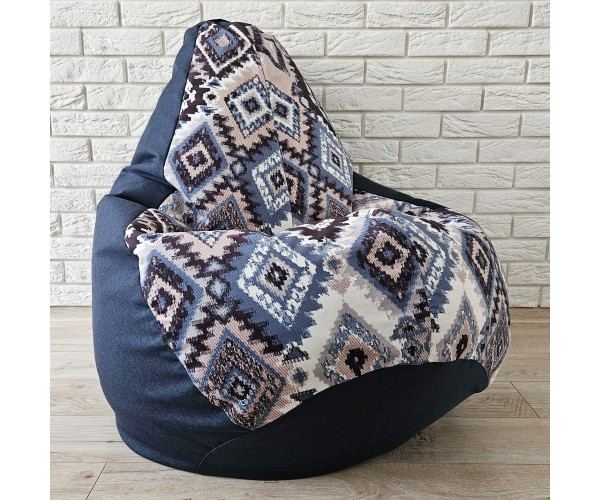 Крісло-груша рогожка "Каламата" KatyPuf XL 125x90
