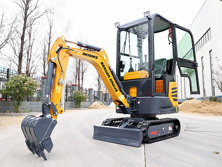 Міні-екскаватор Berger Kraus BK950KSR з кабіною торсіонна рама регульовані гусениці з ковшем 380 мм, фото 1