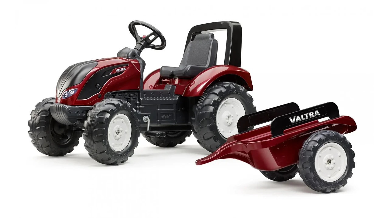 Дитячий трактор на педалях з причепом Falk Valtra S4 4000AB