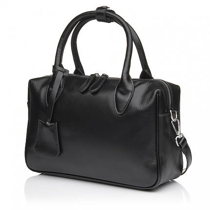 Сумка жіноча з натуральної шкіри чорна BAGS4LIFE 9901, фото 1