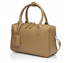 Сумка жіноча з натуральної шкіри бежева BAGS4LIFE 9901, фото 6