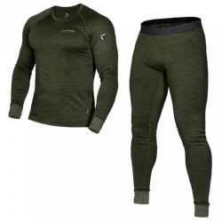 Чоловіча термобілизна (костюм) Polarheat QS Pro 2.0 на флісі (Оливковий меланж) розмір S