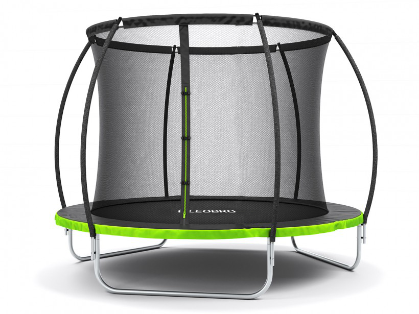 Маленький дитячий Батут 252 см із захисною сіткою LEOBRO Pro 8FT GREEN