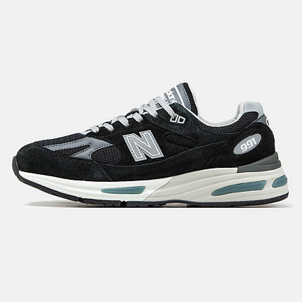 Чоловічі Кросівки New Balance 991 v2 Black Grey / Нью Белaнс 991 в2 Чорні з Сірим, фото 1