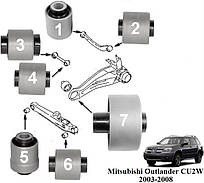 Сайлентблоки Mitsubishi Outlander (CU2W; CU5W) 2003-2008г. (Комплект14шт) BCGUMA