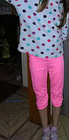 Дитячі лосини для дівчинки Loveta 5070 50-70 см/ю Капрі. Рожеві легінси, лосини, колготи еластичні.