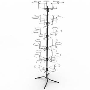 Стійка під шапки підлогова Ромашка на 42 кронштейни, чорна