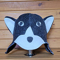 Шапка для сауни G "Собачка" сіра геотекстиль