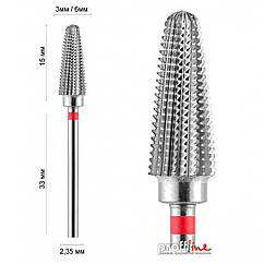 Фреза твердосплавна реверсивна MITCH 01360 DLX Конус закруглений Ø 6 мм червона (DXF000751)