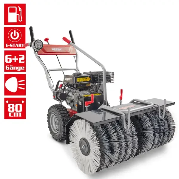 Бензинова підмітальна машина з електричним запуском HECHT8680SE, 196 см³, 4,85 кВт, 4 вперед / 2 назад, щітка 80см, фото 1