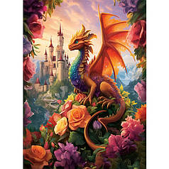 Набір алмазна мозаїка Дракон і замок 30х40 см