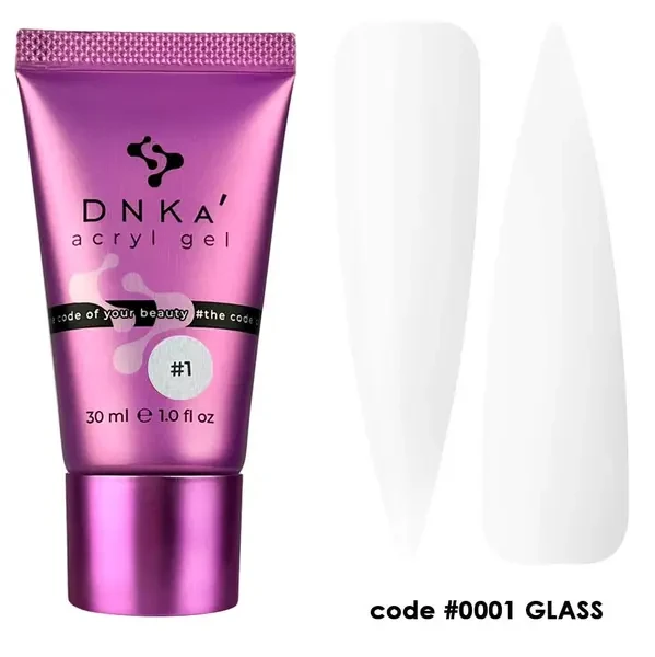 Акрил гель DNKa Аcryl Gel №0001 Glass (tube) 30мл