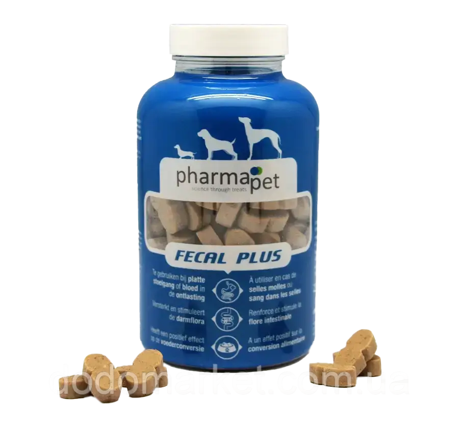 Додатковий корм для собак для зміцнення та стимулювання кишкової флори Pharma Pet Fecal Plus 235 г, фото 1
