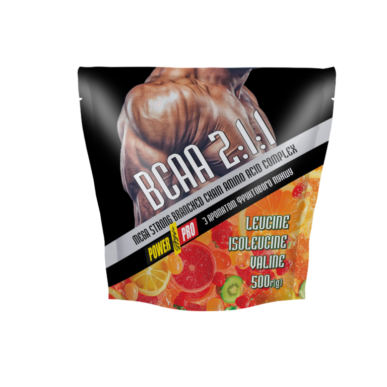 Амінокислоти Mega Strong BCAA 2:1:1 Power Pro 500 g Фруктовий пунш