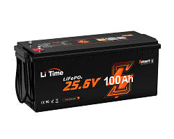 Акумулятор LiFePO4 Litime 24V 100Ah BT, 2560Wh, BMS 100A