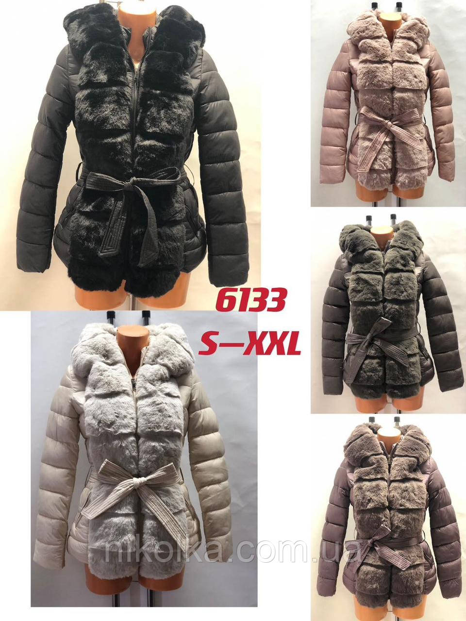 Куртка утеплена жіноча оптом, S-2XL рр., арт. Nk-6133