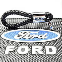 Брелоки для авто з логотипом Ford з якісної плетеної еко-шкіри (БМВ) 29196 Ford, фото 2