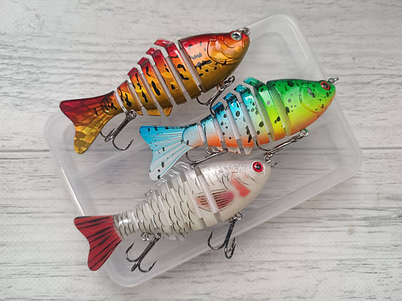 Набір Воблерів Swimbait Карась на Щуку 100mm\15.5g 3шт у коробці, фото 1
