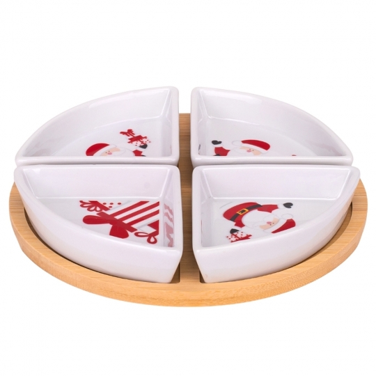 Набір піал на бамбуковій підставці 21 см (6020-007)