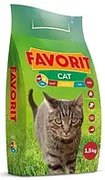 Сухий корм для кішок Favorit Mix Яловичина Птиця Риба 1,5 кг