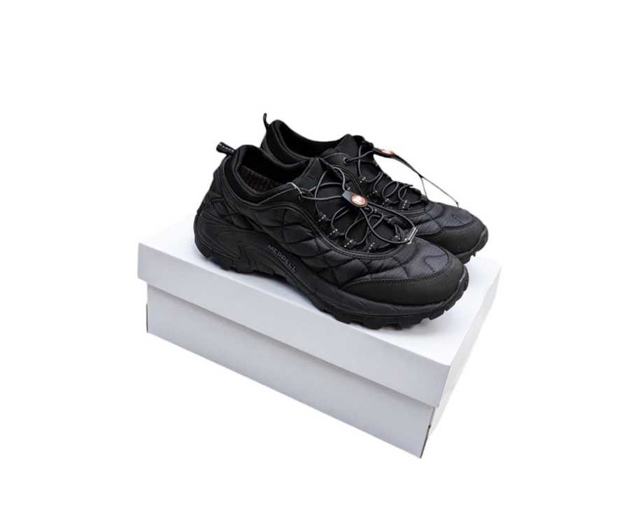Чоловічі зимові Термо кросівки Merrell Ice Cap Moc Termo Мерел чорні теплі на флісі осінь єврозима