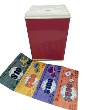 Скарбничка-сейф дитяча Saving Money Box з кодовим замком і відбитком пальця Червона, Сейф скарбничка Saving Money, фото 3